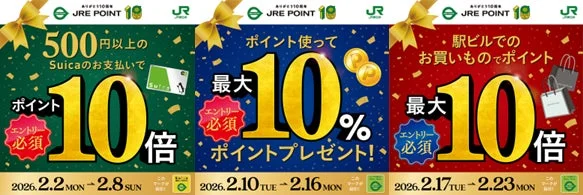 3つのキャンペーンの概要