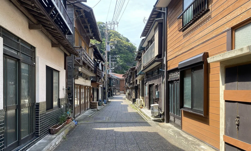 伊豆大島の街並み