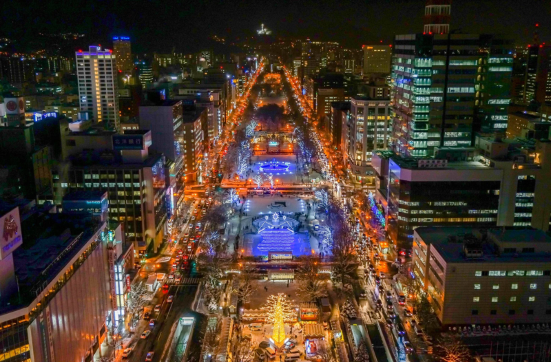 札幌大通公園の夜景