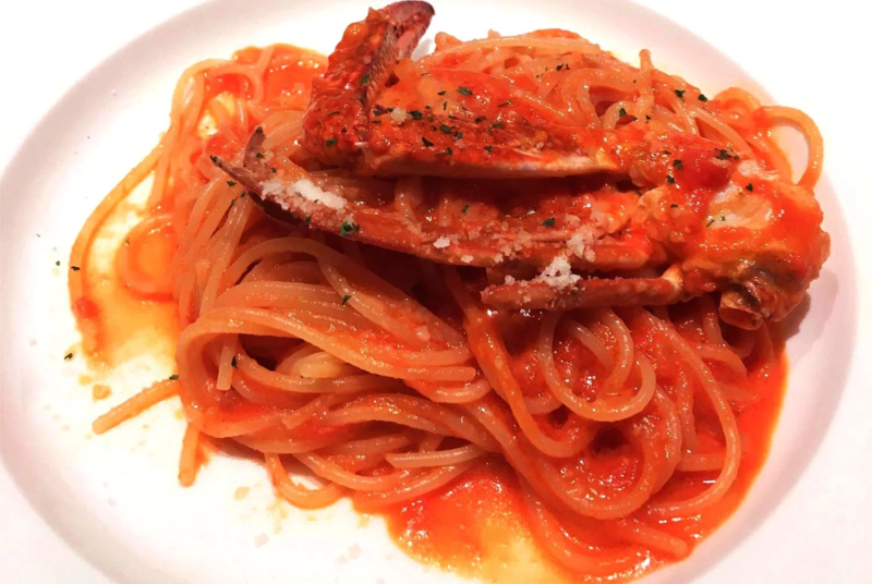 カニのトマトパスタ