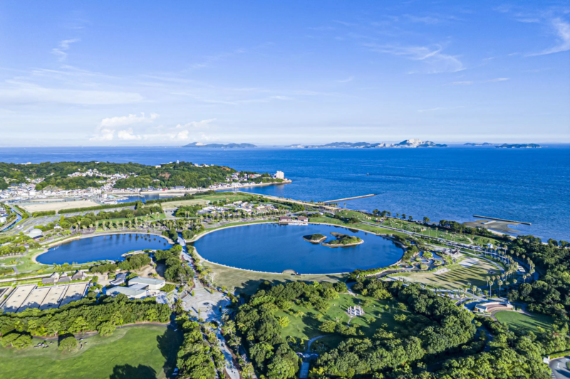 赤穂海浜公園の空撮
