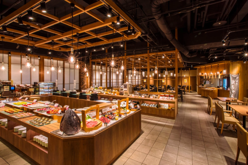 モダンなビュッフェレストラン