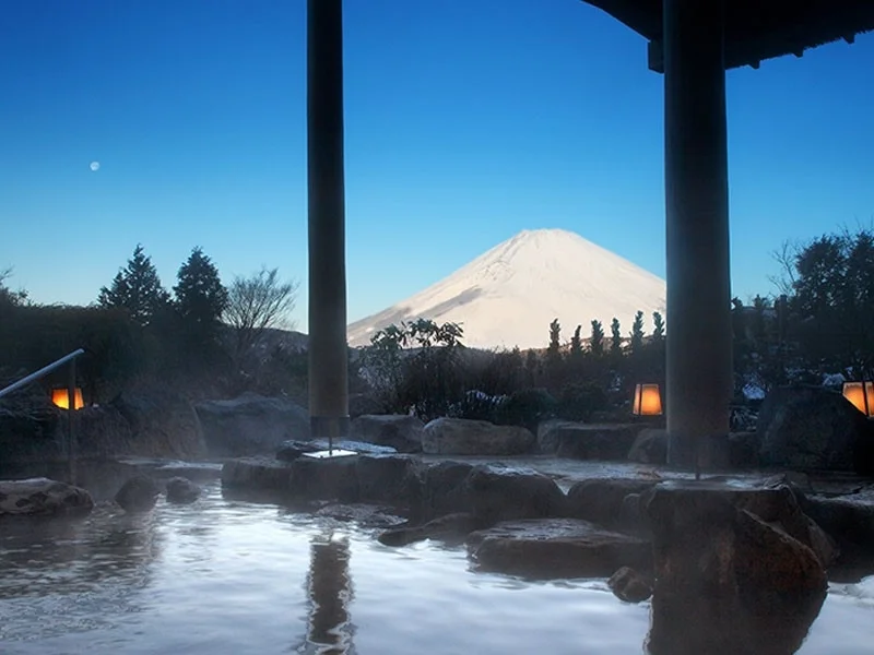 露天風呂からの富士山