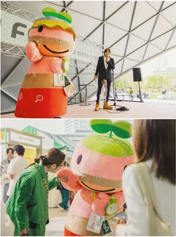 マスコットと交流