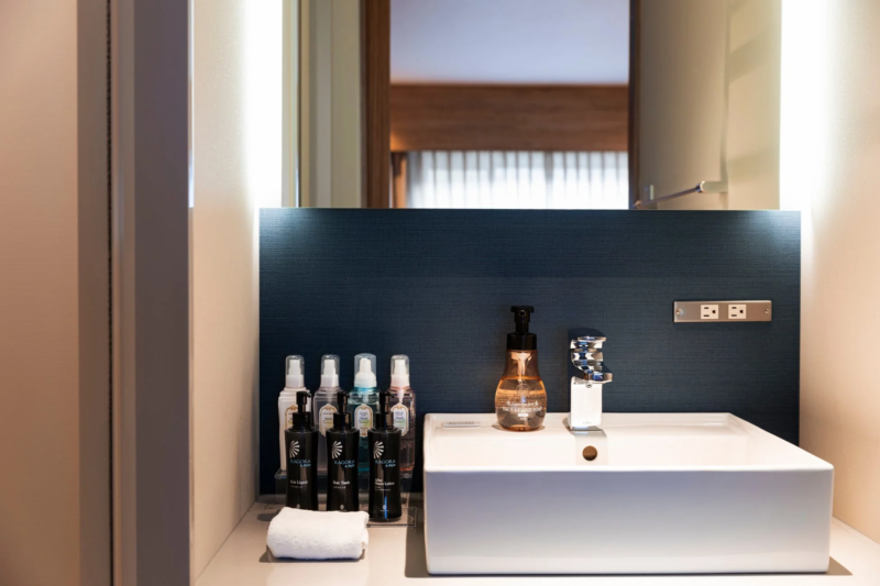 章月グランドホテルの洗面台