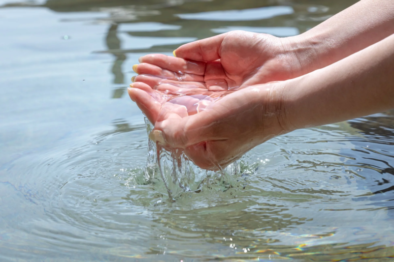 手のひらに溜まった透明な水