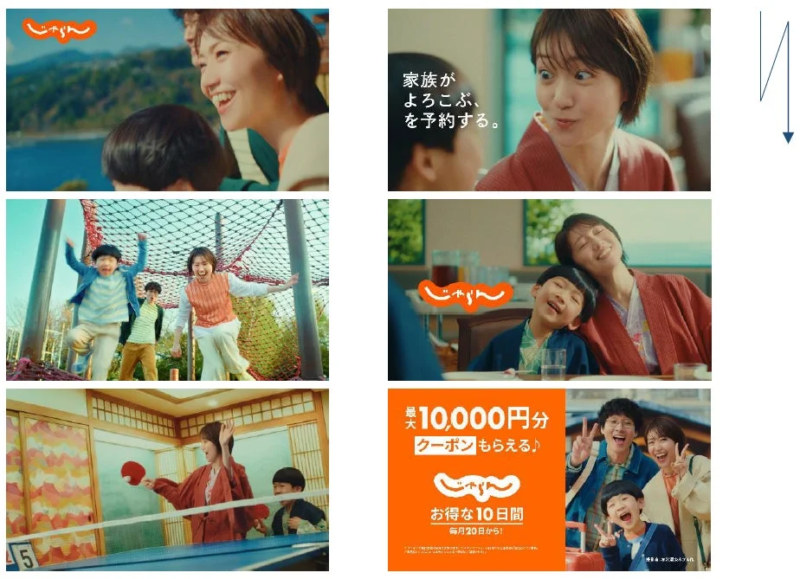 じゃらん 家族がよろこぶ、を予約する。