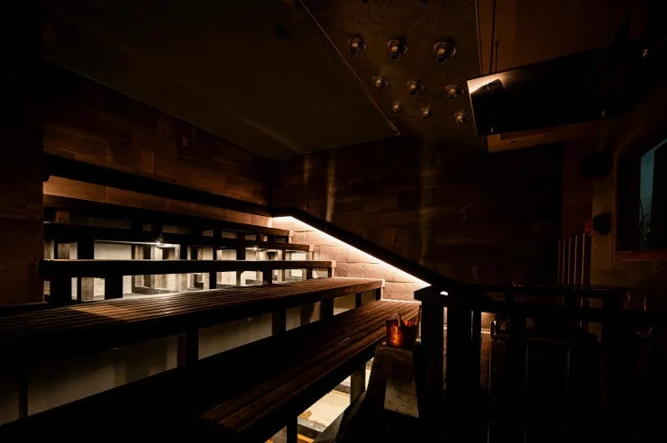 サウナ室の内部