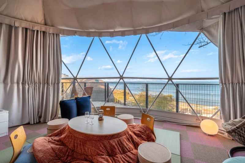 コタツのあるドームテント