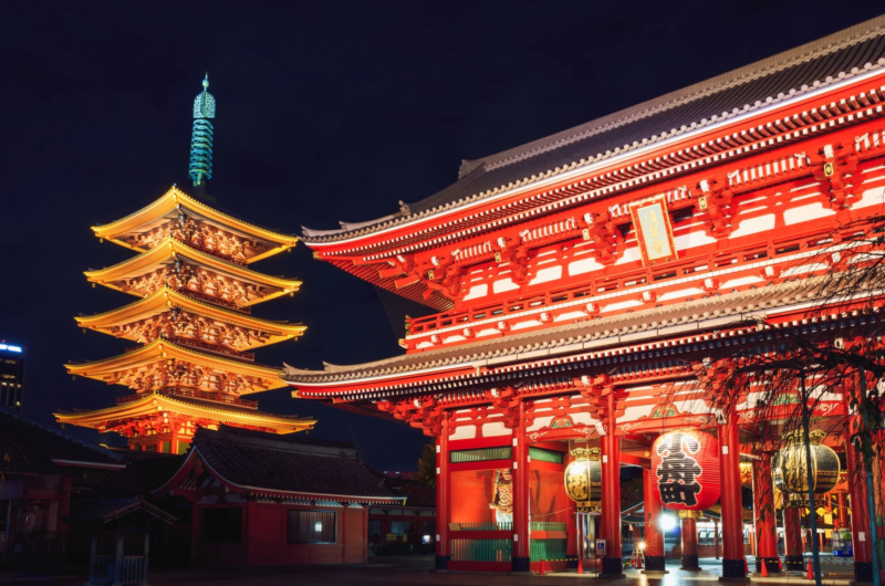 浅草寺の夜景