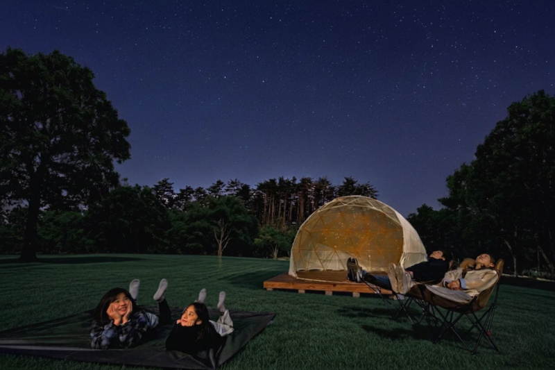 星空とグランピング