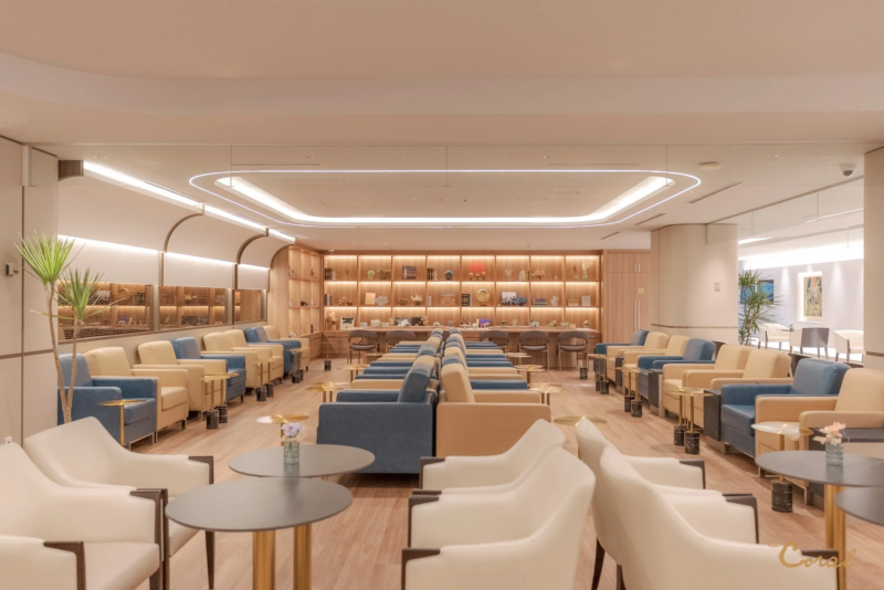 モダンで広々としたラウンジ