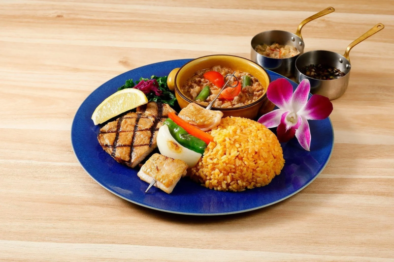 チャモロプレート みかわ豚のグリル＆鶏のブロシェット