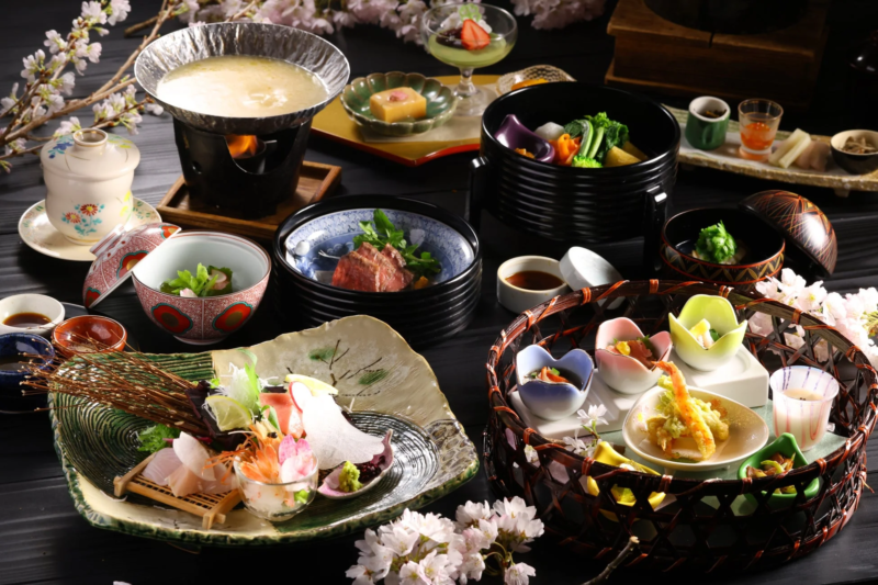 豪華な懐石料理の数々