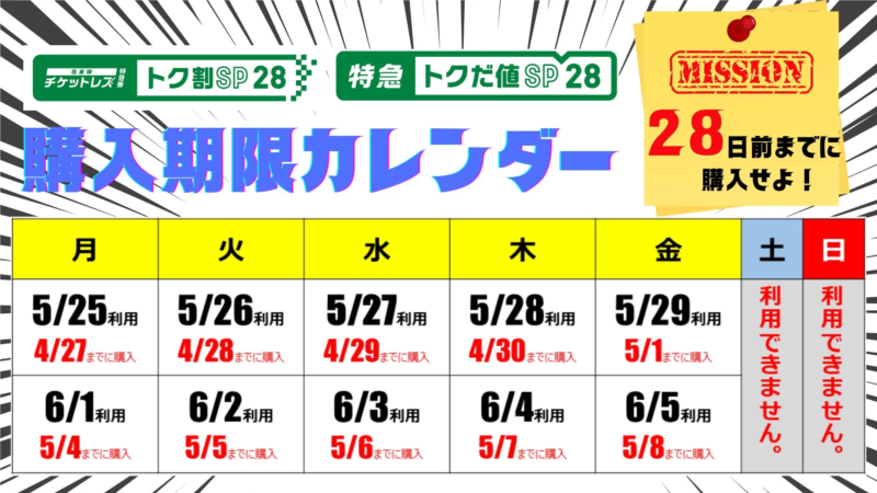 購入期限カレンダー