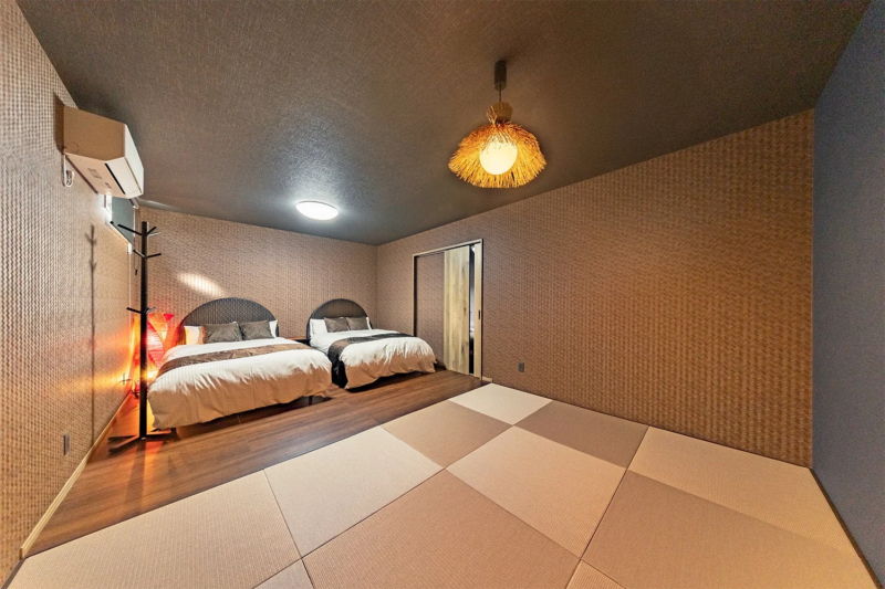 スイートヴィラの寝室