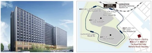 ホテル外観と周辺地図