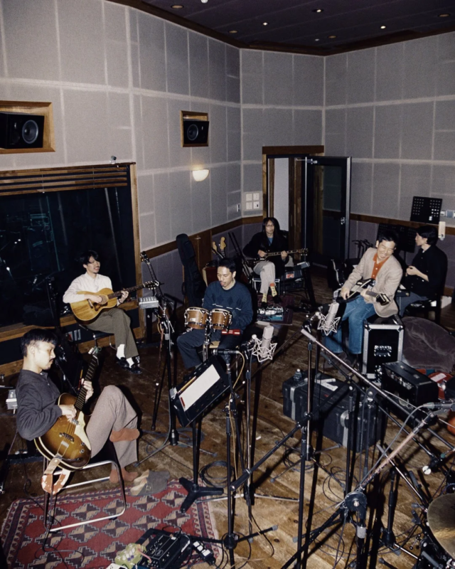 レコーディングスタジオでの演奏