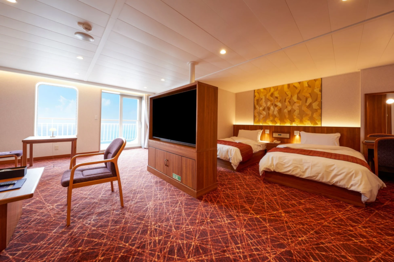 フェリー客室 広々としたツインルーム