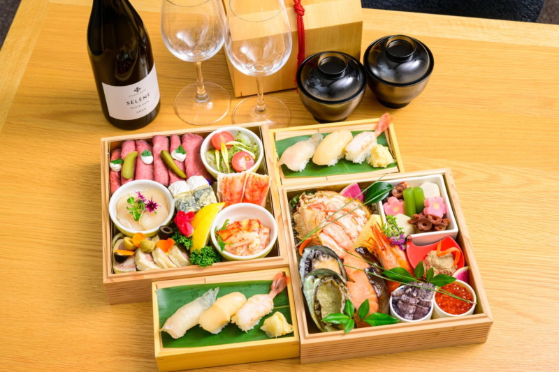 北海道三大カニの和魂洋才2段重