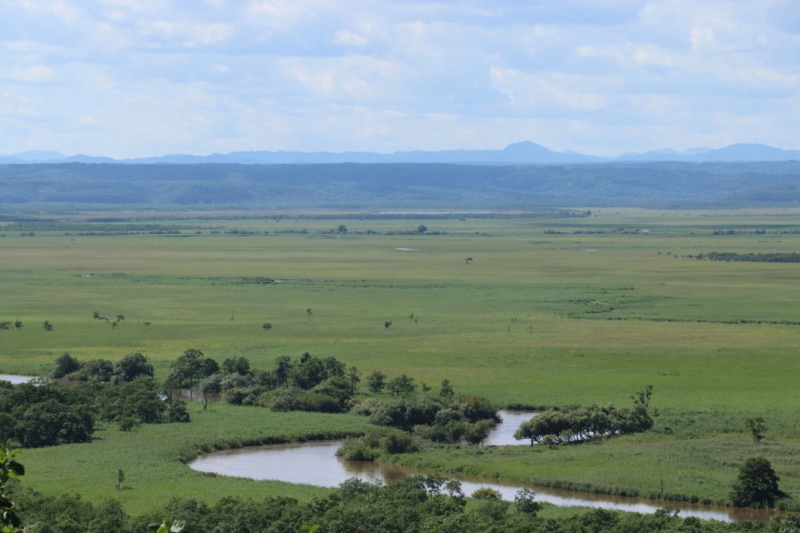 北海道釧路市の広大な自然風景