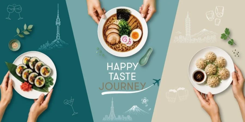 東アジアの食と旅をテーマにした画像